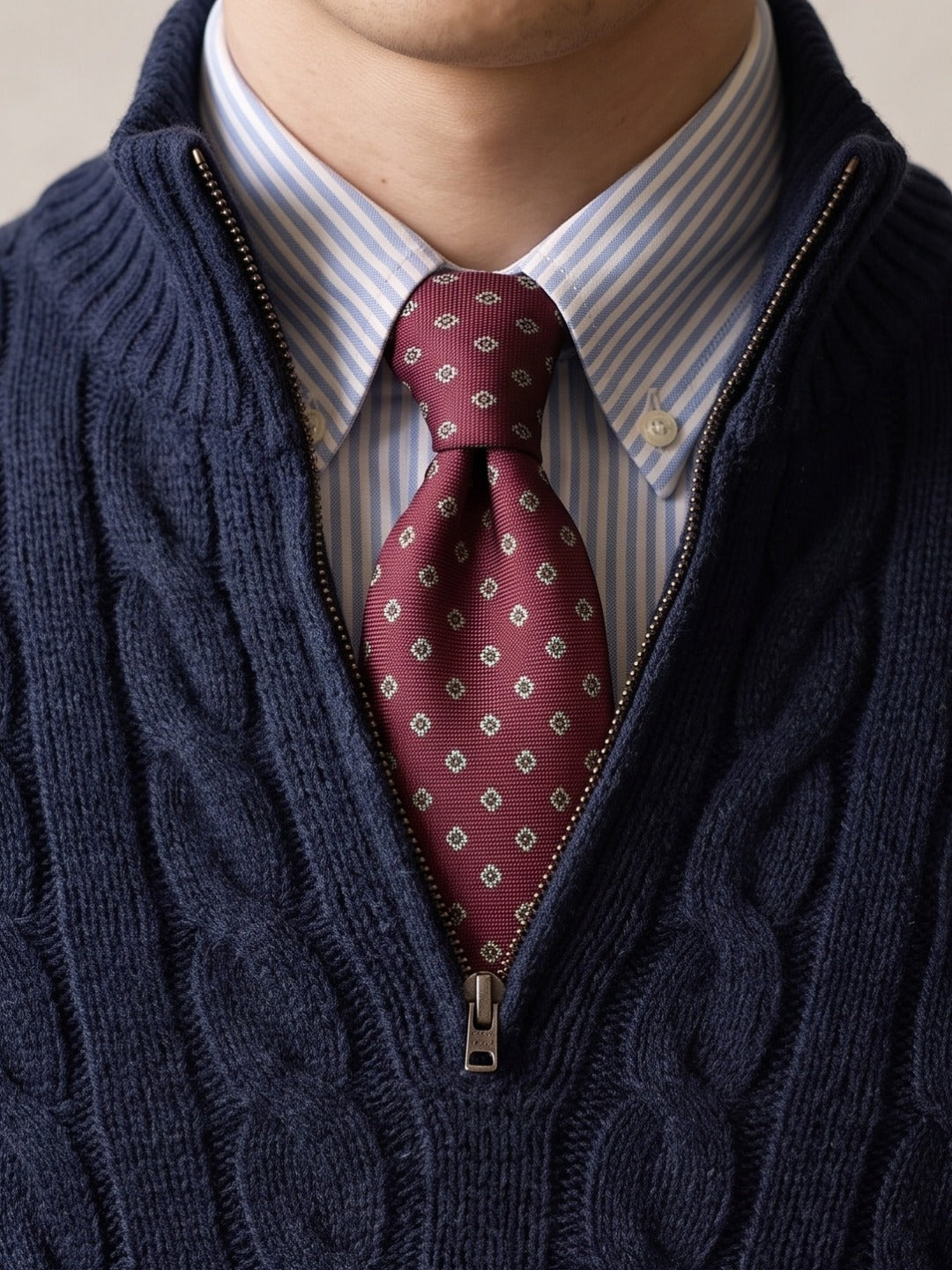 Corbata Borges — nudo puesto