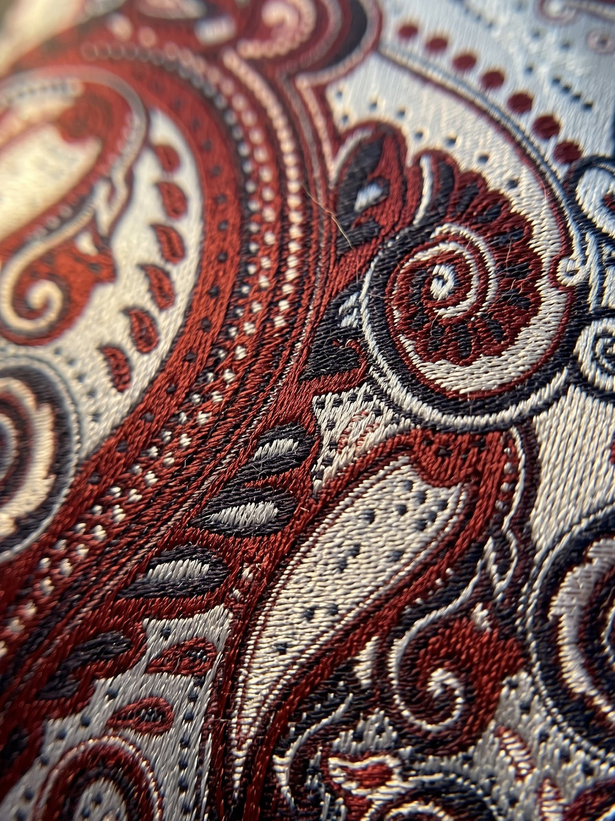 Corbata Lavalle — detalle de la seda